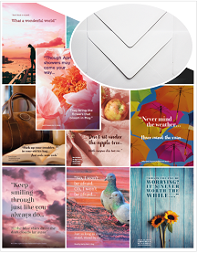 Songs of Hope motivational postcards with white envelopes - The Postcard Store