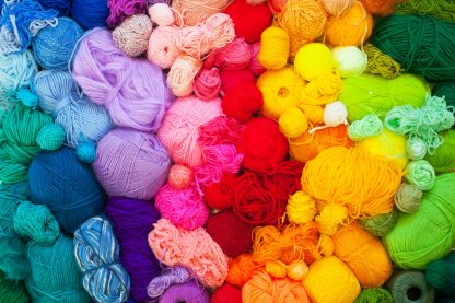 Balls of coloured wool postcard - The Postcard Store - Bright and Beautful